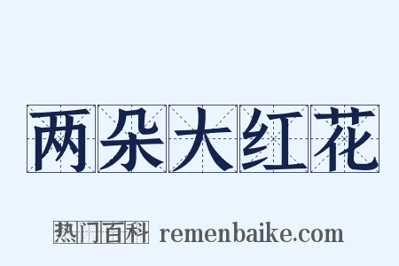 两朵大红花是什么意思的图片